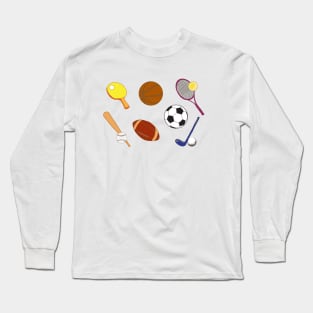 set of sport balls Long Sleeve T-Shirt